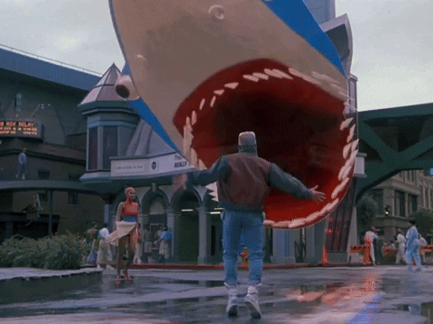 GIF Shark Attack de la trilogía Regreso al futuro